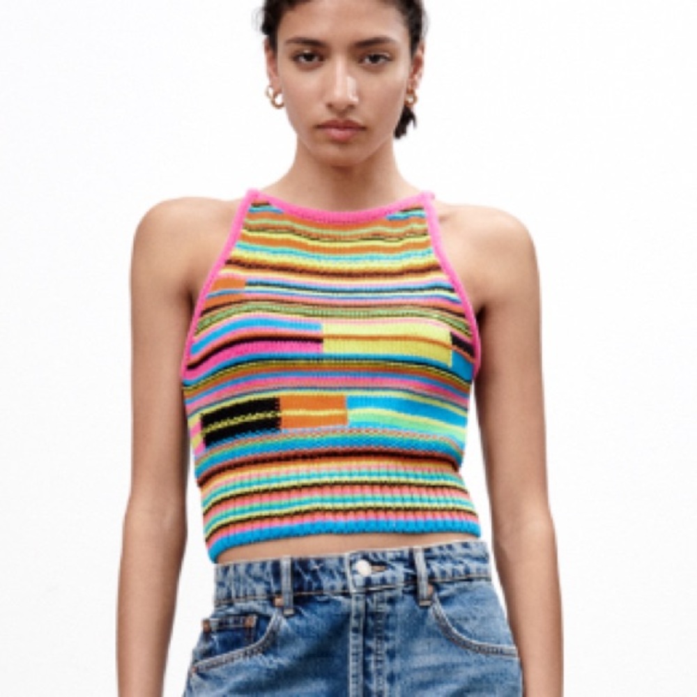 Zara Multicolored Knit Top